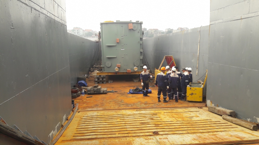 Combination transport and installation of 3 main transformers form Hai Phong to Dong Anh, Ha Noi.