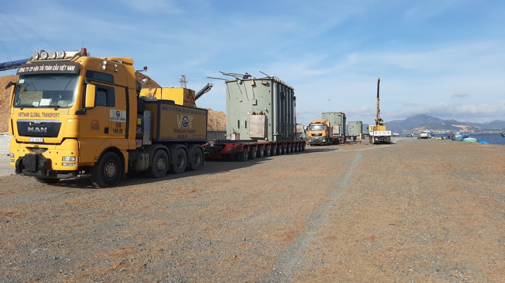 Receipt, transport and installation of 6 main transformers for Thuan Nam Solar Power Plant and Thuan Nam 500kV sub-station, Ninh Thuan Province.