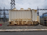 Transport main transformer from Plieku to Bao Loc and placing onto foundation.