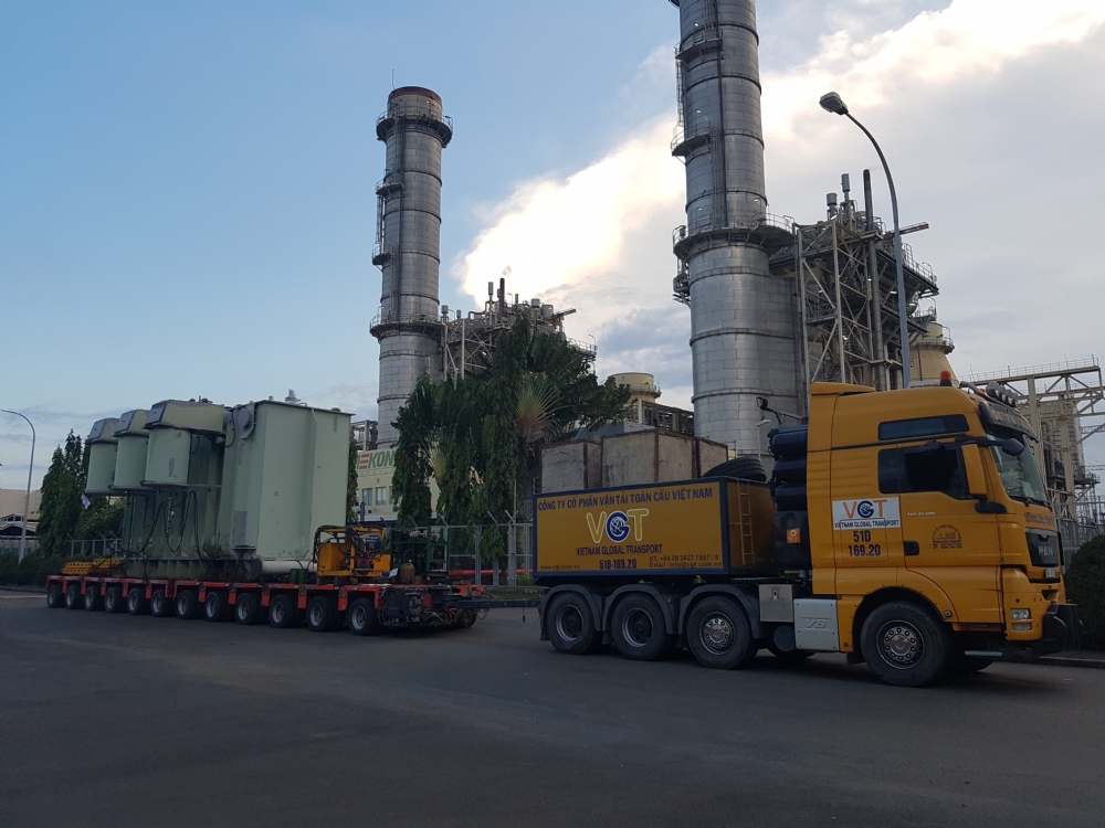 Tháo dỡ, vận chuyển và tái lắp đặt Máy biến áp chính 220kV và phụ kiện tại Nhà máy Điện Phú Mỹ I.