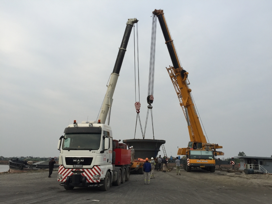 Receipt, handling and transport the equipment for the Bim Son Cement Plant - Transformation of Technology Grinding and Packaging System.