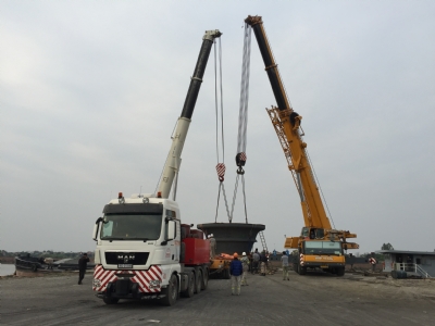 Receipt, handling and transport the equipment for the Bim Son Cement Plant - Transformation of Technology Grinding and Packaging System.